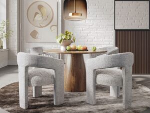 miniaturka Drewniany Stół Mid-Century 127cm Okrągły Blat – Avola