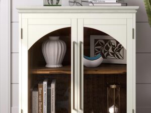 miniaturka Biała Komoda Przeszklone Drzwi Łuki – Avola