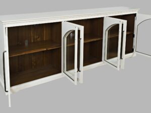 miniaturka Biała Komoda Sześć Przeszklonych Drzwi – Avola