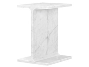 Marmurowy Stolik Polerowany Blat Zaokrąglona Krawędź – Avola