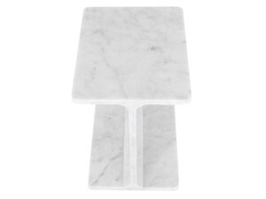 miniaturka Marmurowy Stolik Polerowany Blat Zaokrąglona Krawędź – Avola