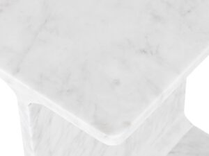 miniaturka Marmurowy Stolik Polerowany Blat Zaokrąglona Krawędź – Avola