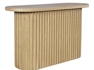 miniaturka Konsola Japandi Ryflowany Blat Owalna Podstawa – Avola