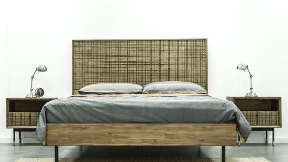 miniaturka Zestaw Sypialniany Łóżko 180cm Dwie Szafki Nocne – Enigma