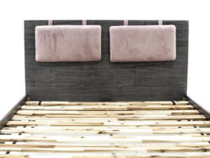 miniaturka Łóżko retro Tundra Grey z poziomymi lamelami – Nobile