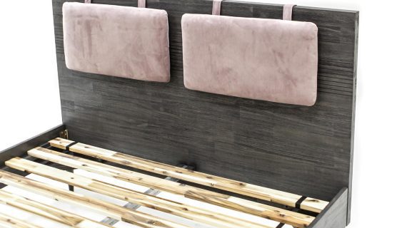 miniaturka Zestaw Łóżko 180cm Szafki Nocne Pudrowy Róż – Capella