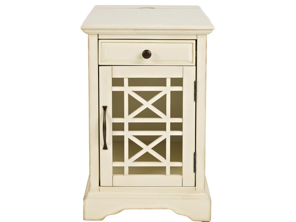 Nocna Szafka z Szprosami Przeszklone Drzwi – Avola