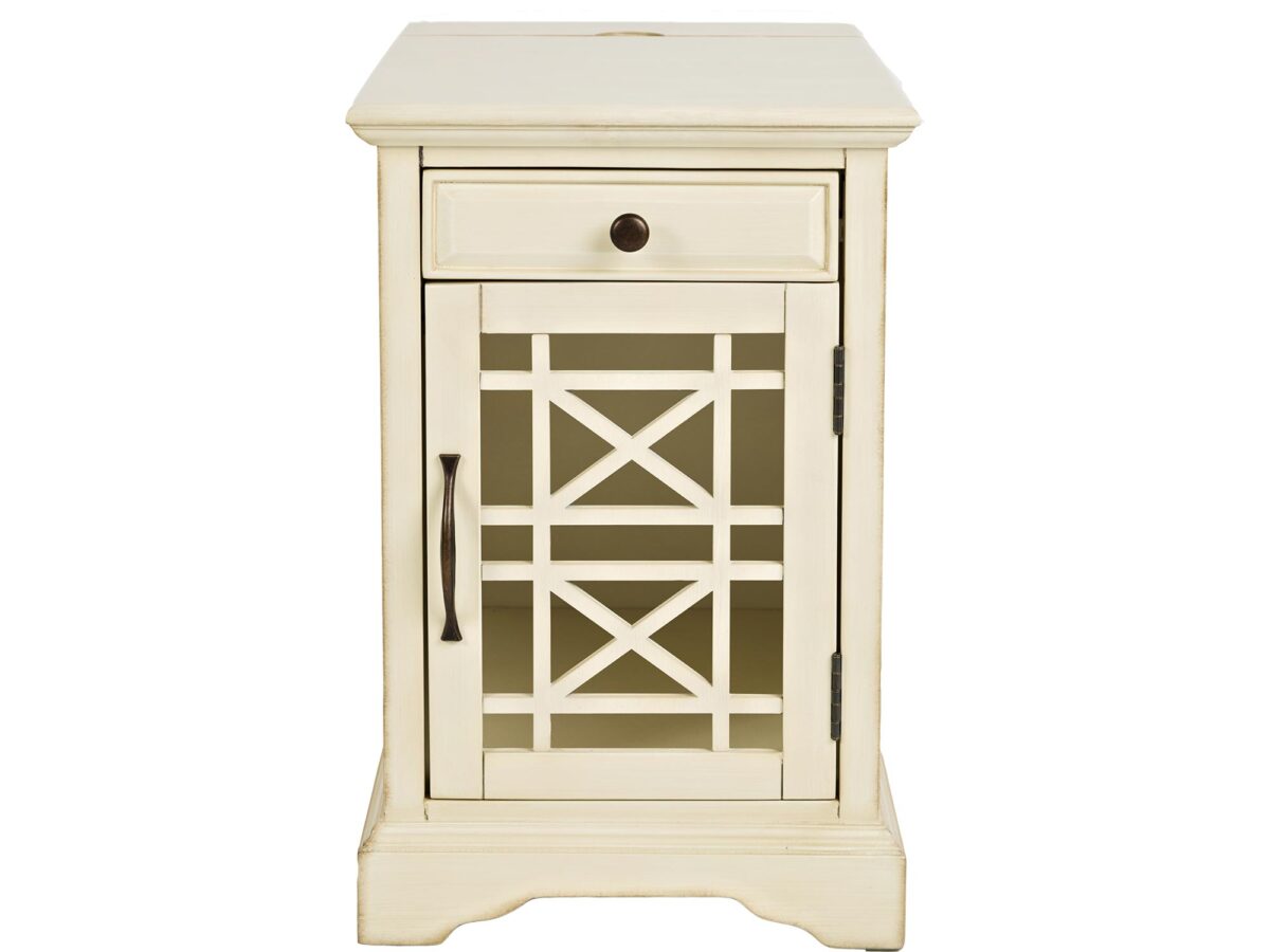 Nocna Szafka z Szprosami Przeszklone Drzwi – Avola