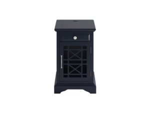 Nocna Szafka z Przeszklonymi Drzwiczkami Ciemnografitowa – Avola