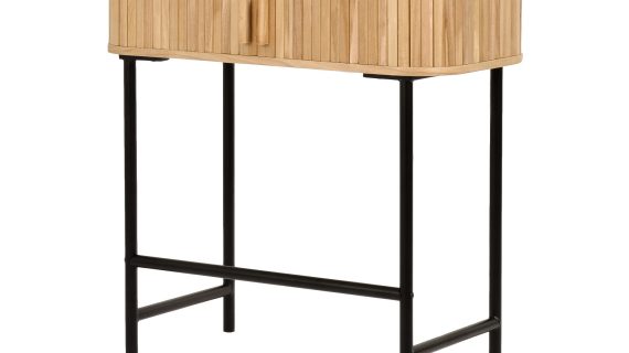 Retro Konsola Drewniany Korpus Metalowe Nogi – Florence