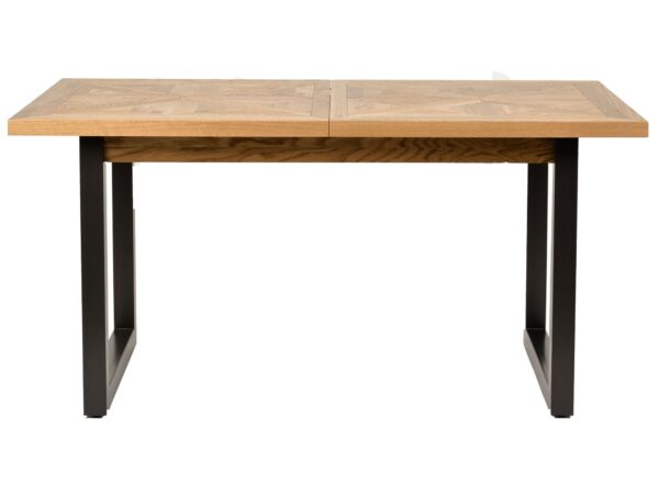 Loftowy stół rozkładany na metalowych nogach w kształcie litery U