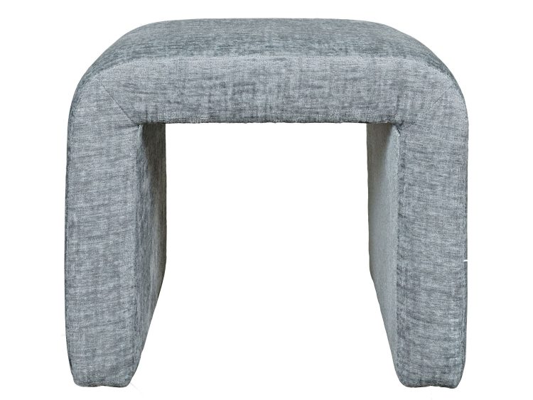 Puf tapicerowany w odcieniu jasnoszarym