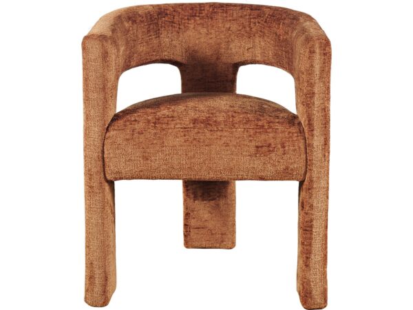 Pomarańczowe tapicerowane krzesło