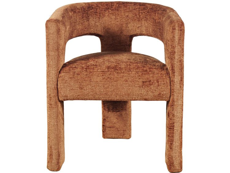 Pomarańczowe tapicerowane krzesło