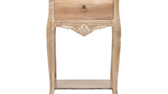 Szafka nocna jasnobrązowa z metalowym uchwytem – Viva