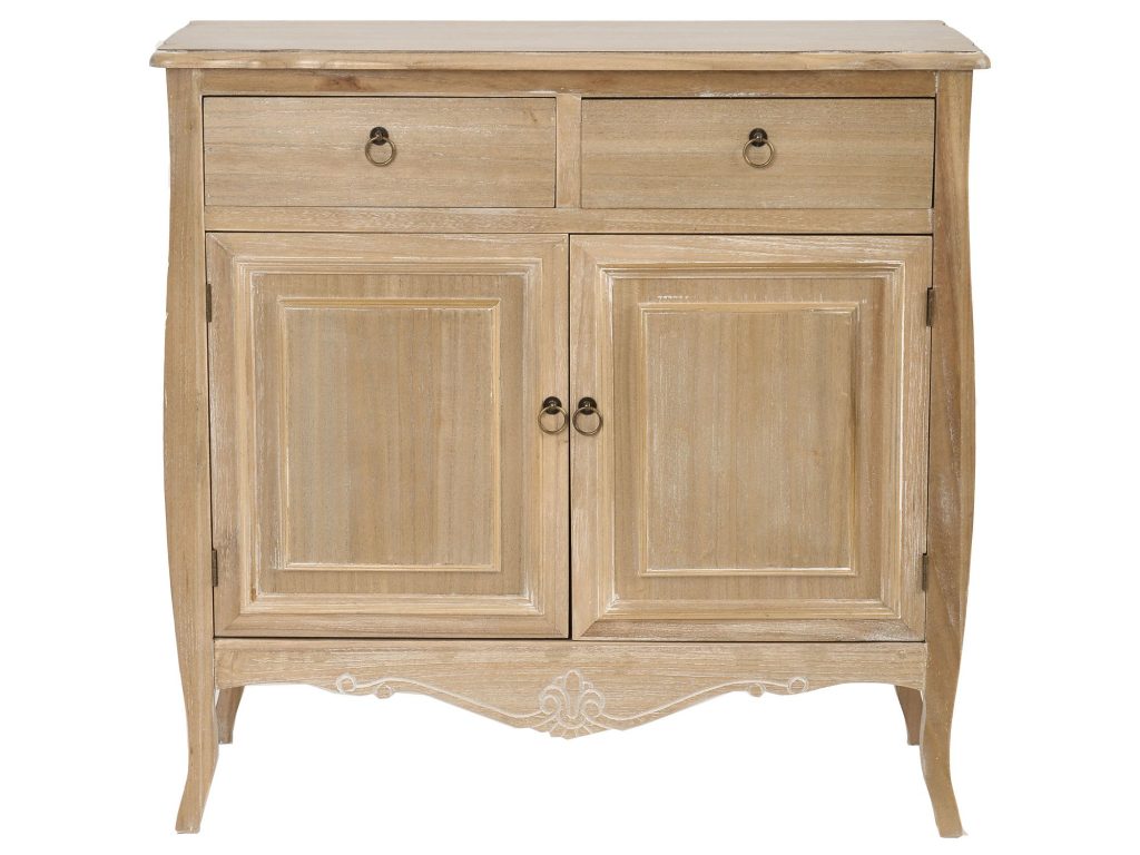 Komoda prowansalska z rzeźbieniami i jasnobrązowym blatem – Viva