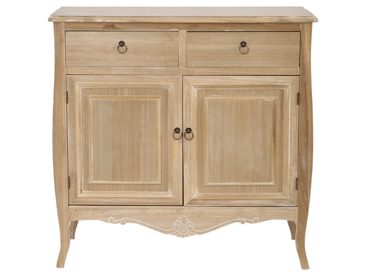 Komoda prowansalska z rzeźbieniami i jasnobrązowym blatem – Viva