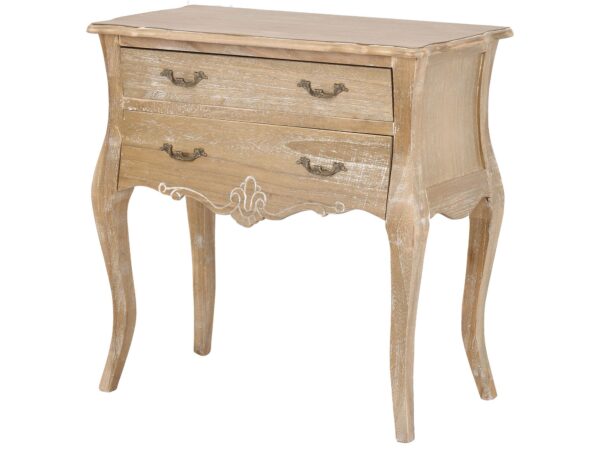 Komoda retro z rzeźbionym frontem i frezowaną podstawą