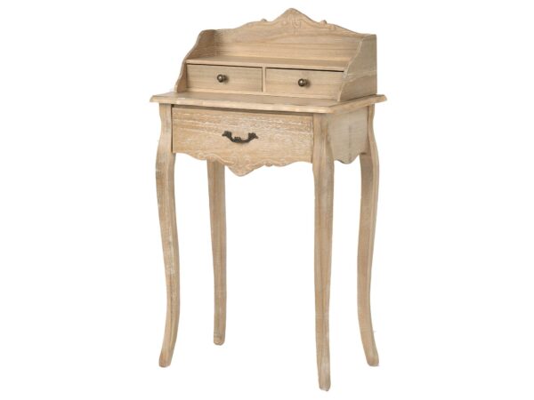 Postarzany sekretarzyk w stylu ludwikowskim z rzeźbionym cokołem