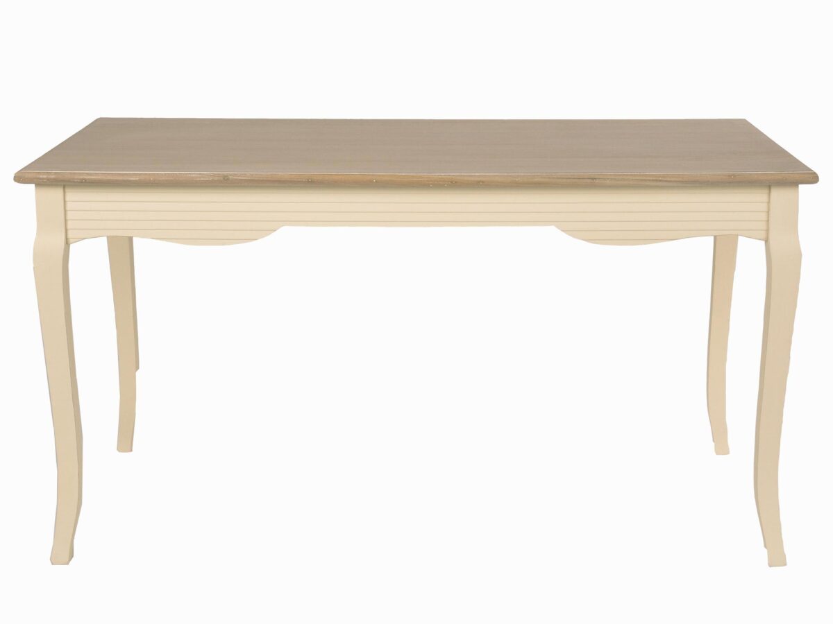 Stół 160 cm prowansalski z malowanym blatem i przetarciami – Cielo