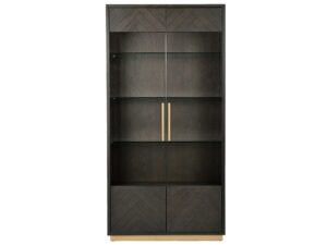 Witryna glamour z czarnym połyskiem i mosiądzem – Andaluzja