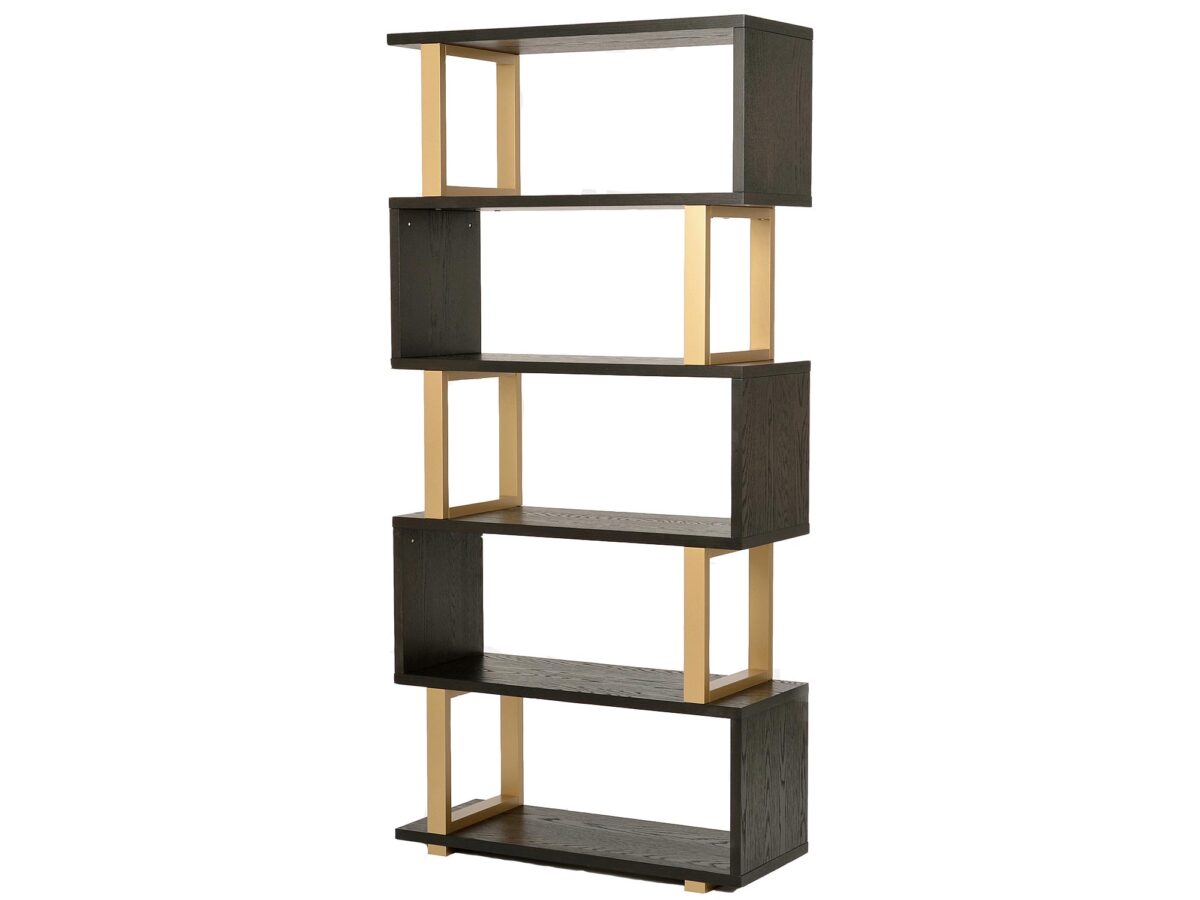 Regał z czarnymi półkami i złotą ramą – Andaluzja