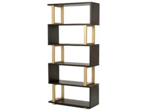 Regał z czarnymi półkami i złotą ramą – Andaluzja