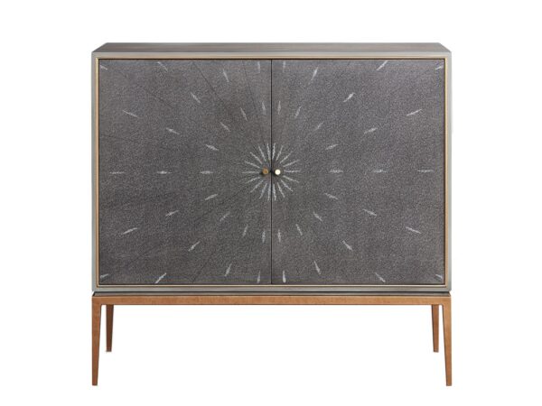 Komoda glamour w kolorze grafitowym