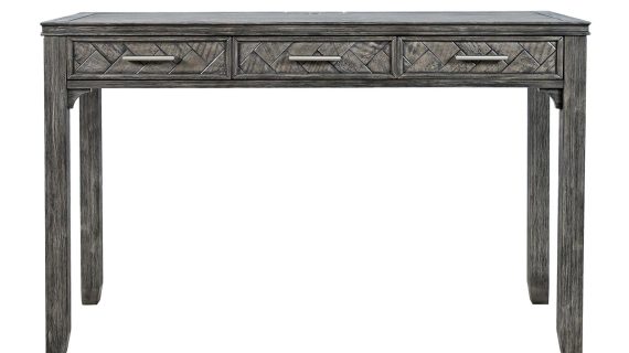 Ciemnoszare Biurko Klasyczne z USB – Avola