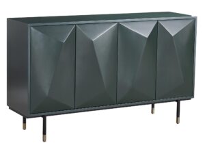 Perłowa Komoda Parametryczne Fronty Złote Nogi – Eleganza