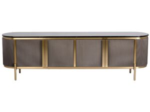 Komoda Grafitowa Marmur Złote Nogi – Eleganza