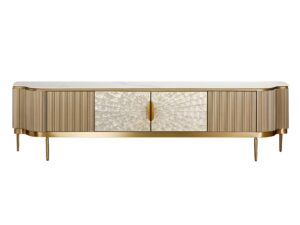 RTV Komoda Szampańska Muszla Morska Marmurowy Blat – Eleganza