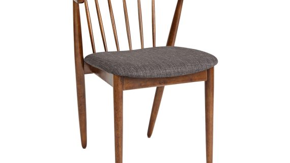 Mid-Century Krzesło Grafitowa Tkanina – Avola