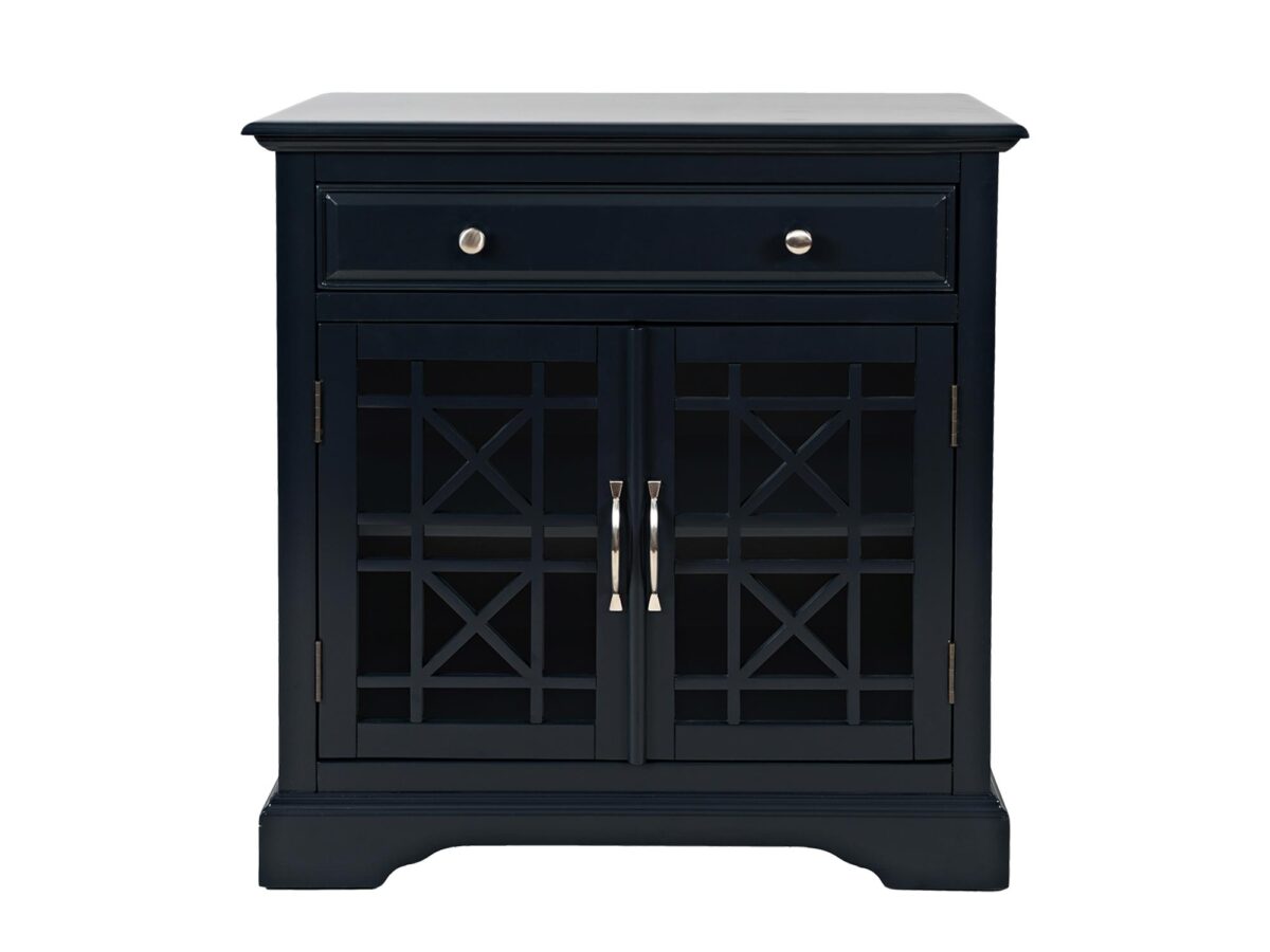 Komoda granatowa w stylu retro z przecierką – Avola