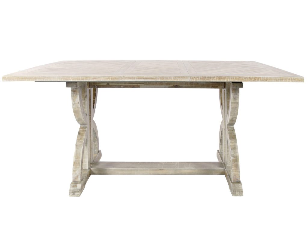 Drewniany Stół Intarsja Jodełka Nogi Krzyżowe – Avola