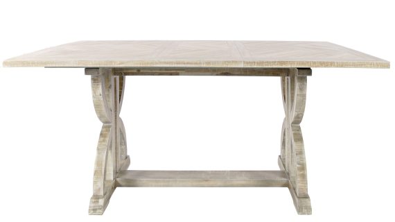 Drewniany Stół Intarsja Jodełka Nogi Krzyżowe – Avola