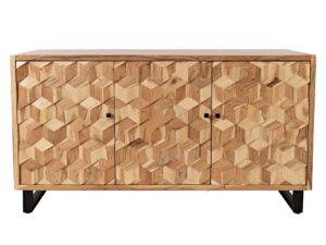 Komoda akacjowa z intarsją w naturalnym stylu – Avola