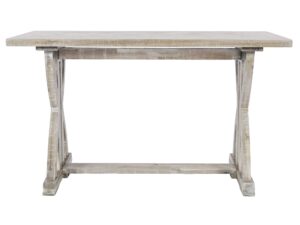 Konsola retro z jasnego drewna z wzorem jodełki – Avola