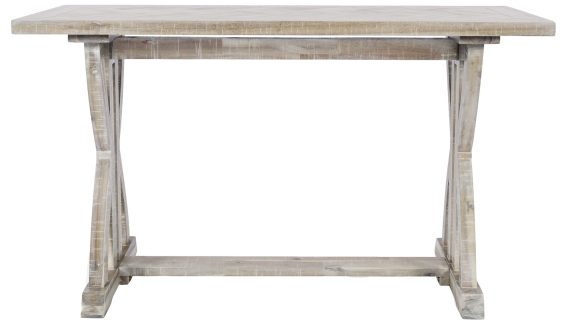 Konsola retro z jasnego drewna z wzorem jodełki – Avola