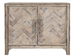 Komoda Elegancka Naturalne Drewno Frezowane Elementy – Avola