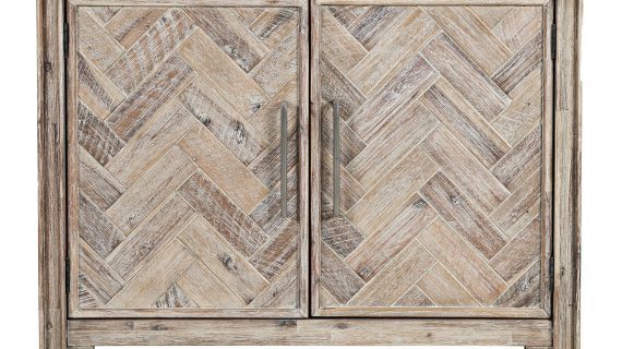 Komoda Elegancka Naturalne Drewno Frezowane Elementy – Avola