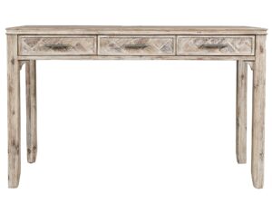 Klasyczne Biurko Naturalne Drewno USB – Avola