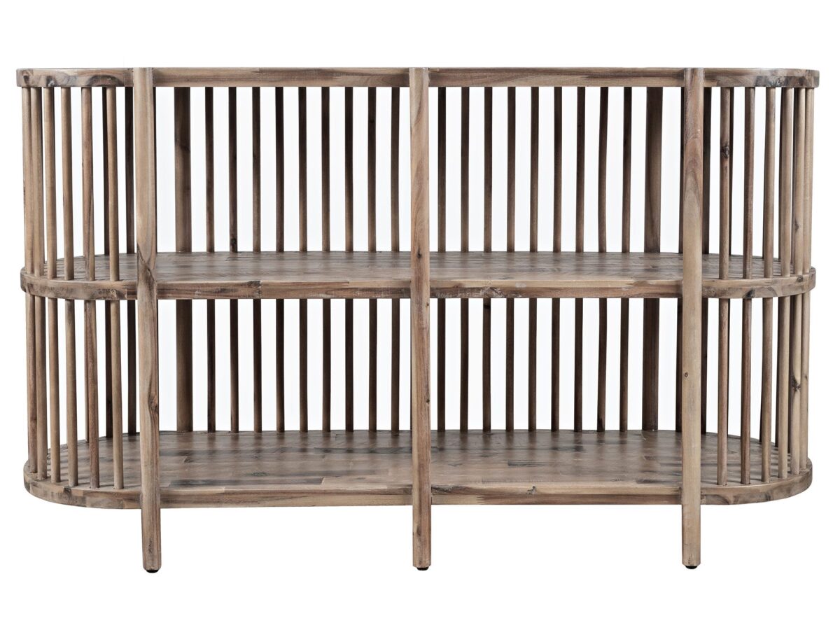 Komoda Boho Naturalne Drewno Pionowe Szczebelki – Avola