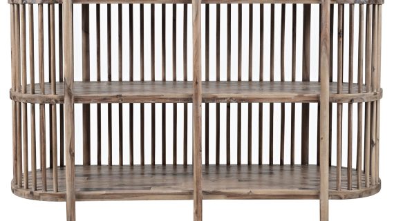 Komoda Boho Naturalne Drewno Pionowe Szczebelki – Avola