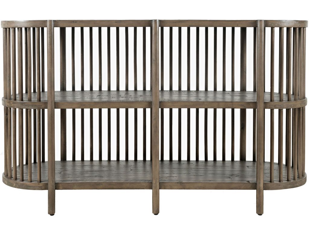 Boho Komoda Owalna Jasnobrązowe Drewno Szczebelki – Avola