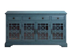 Ciemnoniebieska komoda z dekoracyjnym wykończeniem – Avola