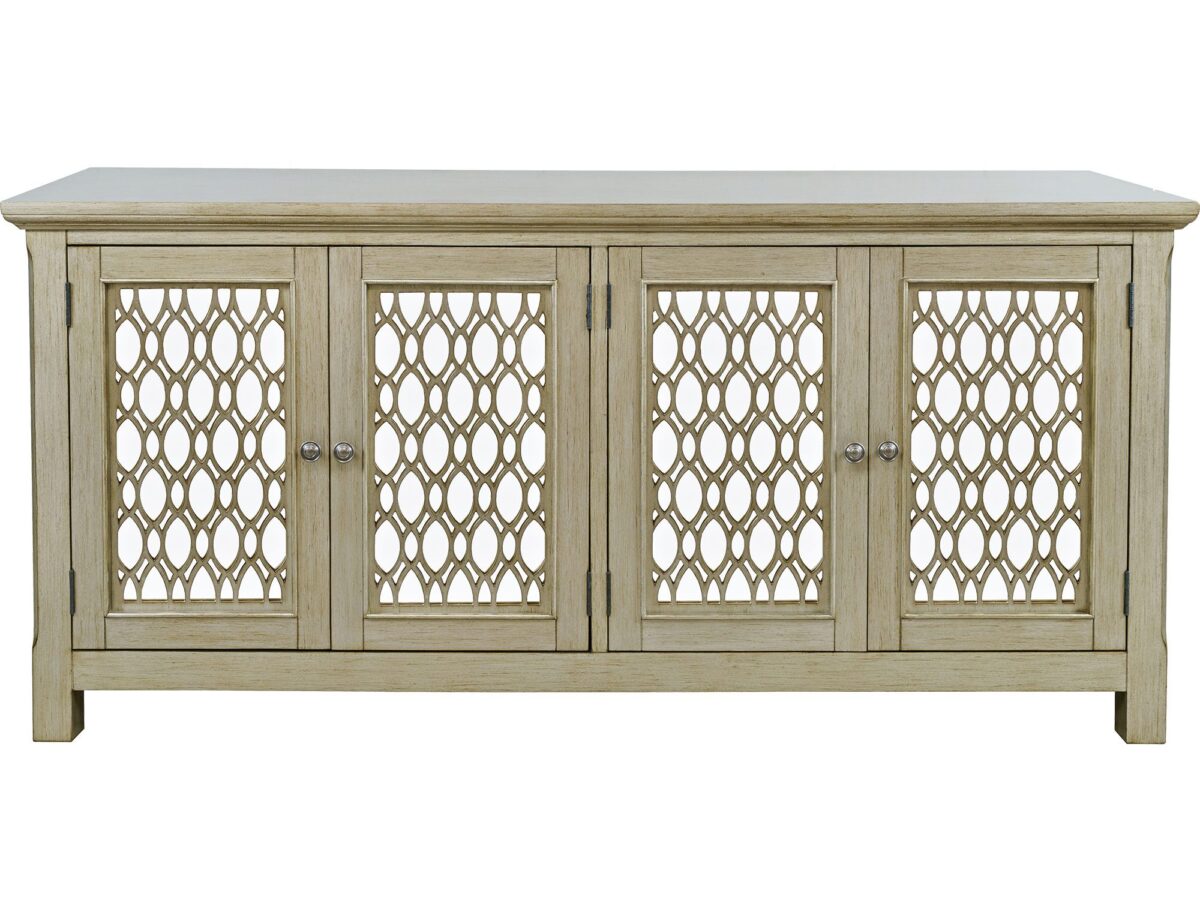 Złota Komoda Lustrzane Drzwi Ozdobne Szprosy – Avola