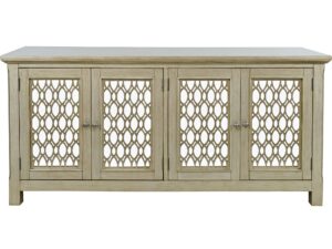 Złota Komoda Lustrzane Drzwi Ozdobne Szprosy – Avola