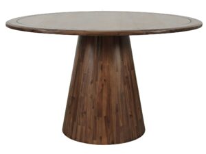 Drewniany Stół Mid-Century 127cm Okrągły Blat – Avola