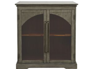 Szaro-Oliwkowa Komoda Przeszklone Drzwi Ozdobne Łuki – Avola